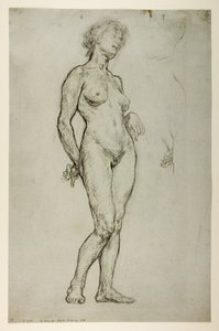 Studie av en kvinneskikkelse, 1898 (kritt på papir)